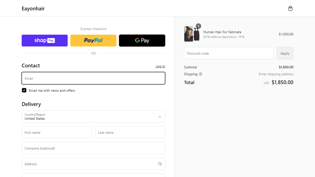 How to apply Eayon Hair coupon code